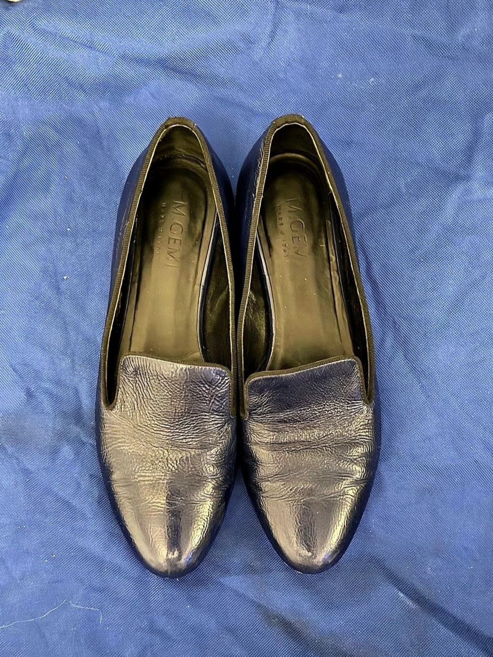 M GEMI (Made in Italy) Blue Leather Loafers